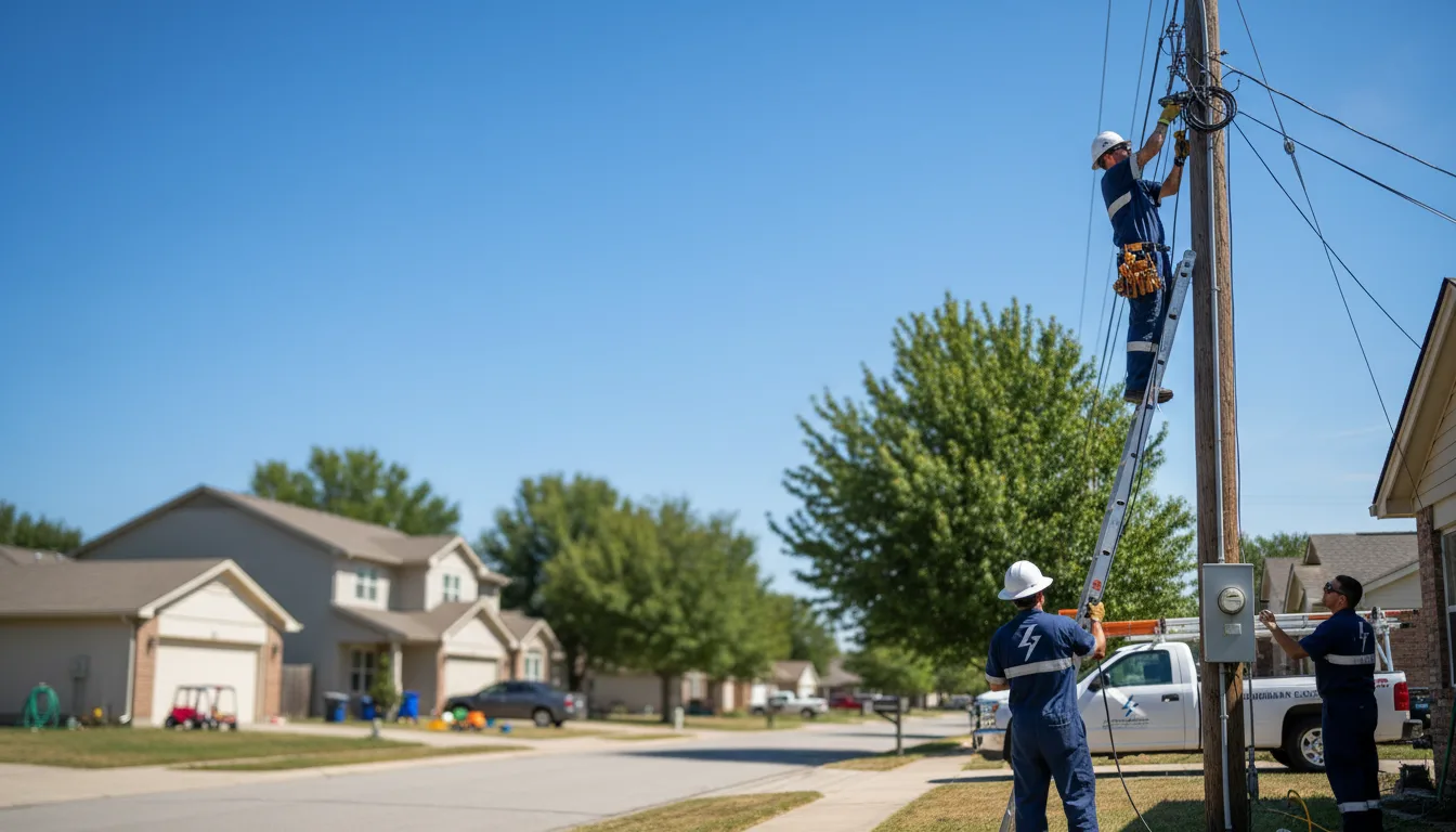 Residential electrician providing installation services in Munden, KS